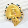 1pc Vintage Lion Brooch - Elegant Retro Jewelry with Golden Mane & Expressive Eyes, Statement Piece for Parties, Everyday or Special Occasions - Anima
