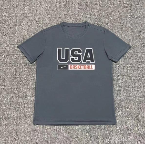 

Уличная мода Топ 2025 Новая футболка Команда мечты США Национальная баскетбольная тренировка Быстросохнущая Короткий рукав Разминка Бросковая 4XL