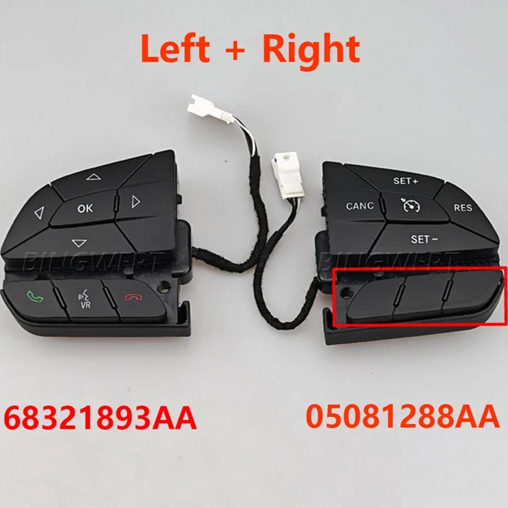For 14-18 Dodge Jeep Challenger Cruise Control Button Car Steering Wheel Speed Limited Audio Volume Switch Buttons 68146856AC
