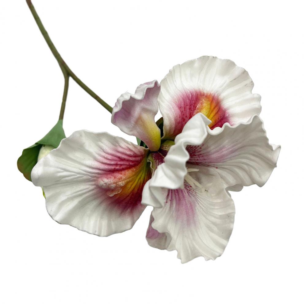 

18 Artificial Iris Flower Real Touch Fake Bouquet with Flower Bud for Home Table Centerpiece Wedding Floral Arrangement Flowers
