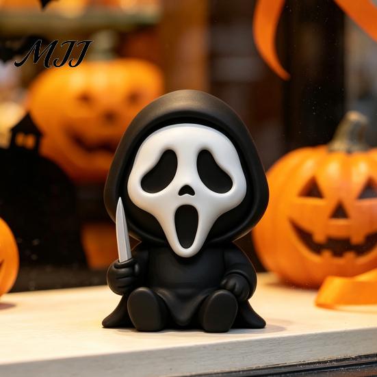3D Printed Creepy Decor Mini Screaming Skeleton Figurine, Collectible Halloween Party Supplies Ornament, Statue for Desktop Shelf Compact Sculpture