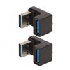 2Pcs USB3.0 Male To Female Adapter 10Gbps Transmission Aluminum Alloy Rapid Heat Dissipation USB3.0 Adapter
