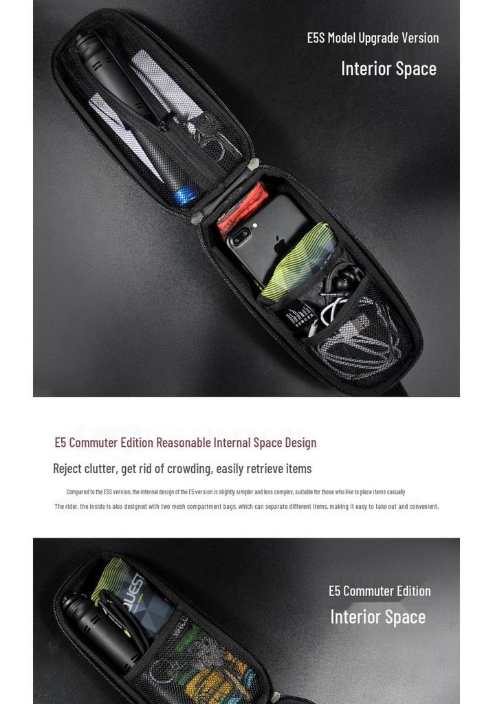 Mountain Bike Hard Shell Waterproof Frame & Handlebar Bag
