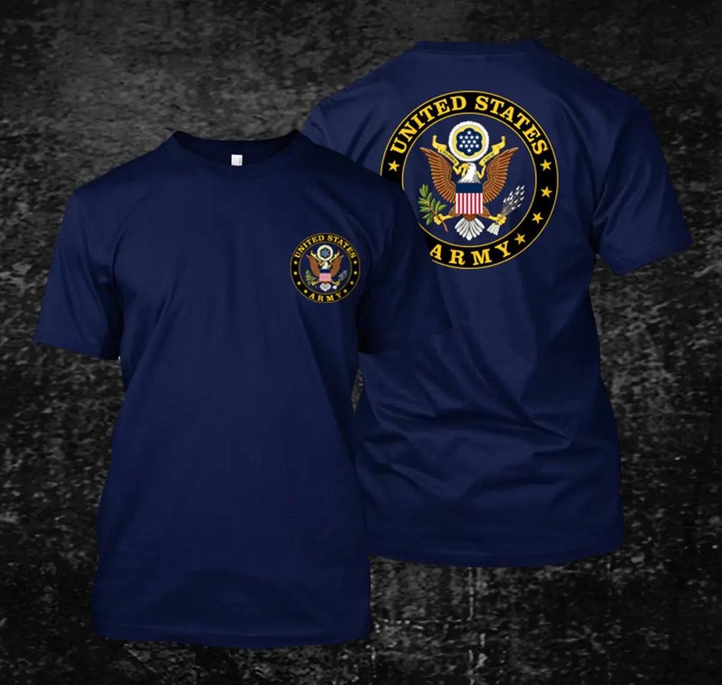 Hot Sale United States Army T-shirt Men's 100% Cotton Short Sleeve T Shirt Hip Hop Tees Tops Harajuku Streetwear