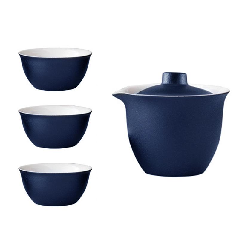 Travel Express Cup Tea Set Outdoor Portable One Pot Three Cups Business Gifts