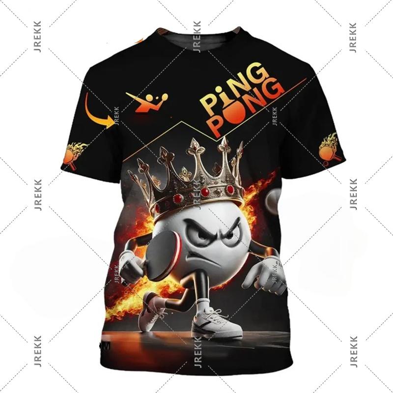 

Футболка в форме поезда для настольного тенниса для мужчин и женщин с забавным 3D-принтом и коротким рукавом, футболка для пинг-понга, хобби, спорта, с круглым вырезом, модная футболка XL