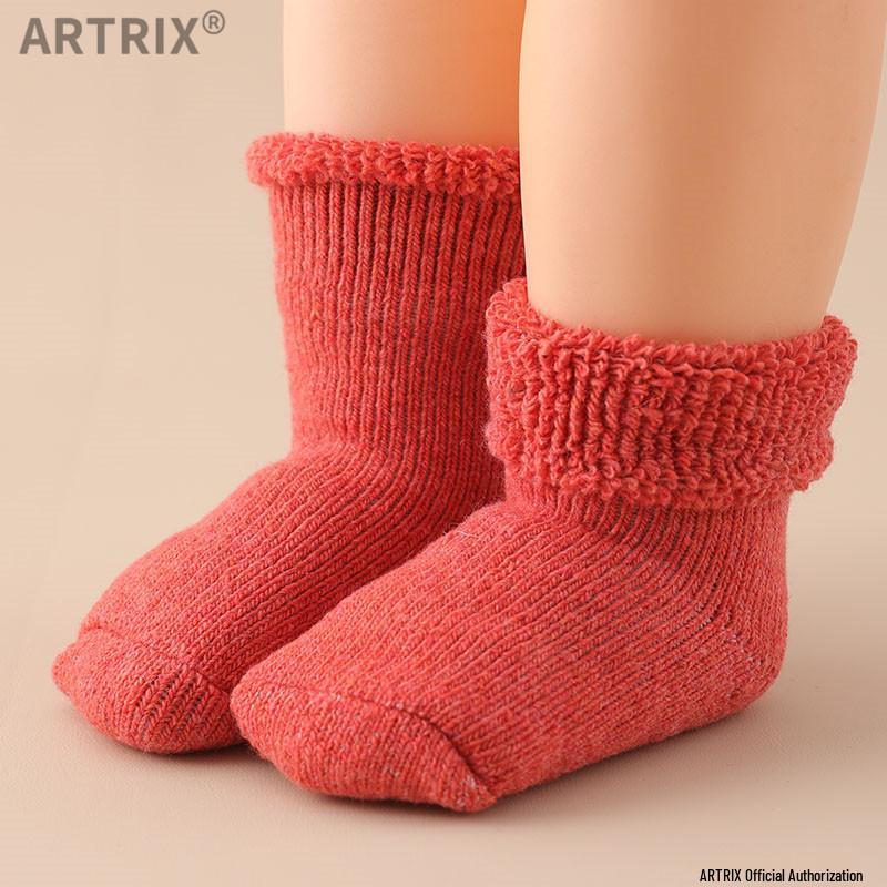 Superdicke Winter-Fleece-gefütterte Wollsocken für Jungen & Mädchen - Kleinkind Wadenlang