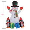 1.8m Christmas Inflatable Snowman Model with LED Lights for Xmas Decor Christmas Snowman Yard and Garden Outdoor Decoration
