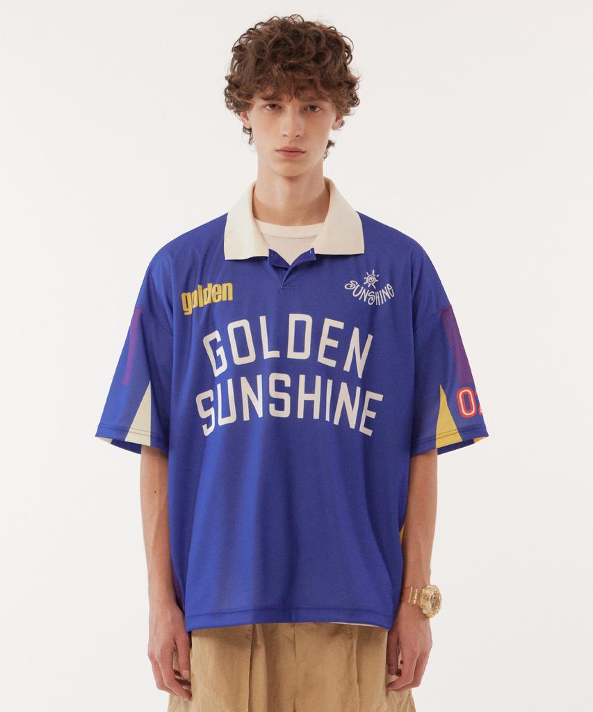 GOLDEN SUNSHINE Sunshine Artwork Jersey T-Shirts_Blue