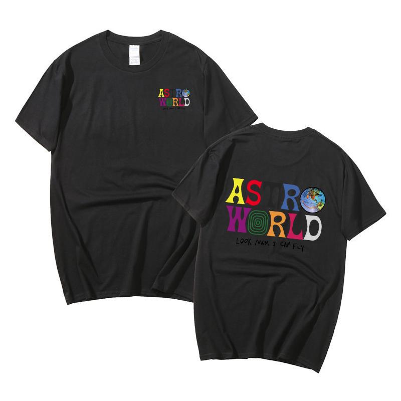 ASTROWORLD Tshirt Look Mom I Can Fly Letter Print Tops Unisex Unisex Short Sleeve Tshirts Hip Hop Streetwear Tee Unisex Fashion