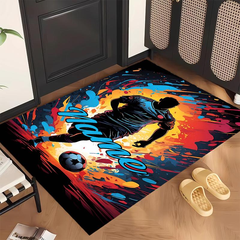 Sports Football (1) Personalized name Office Carpet Stylish Decor for Living Room Bedroom Kitchen