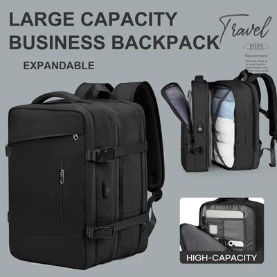 Herren-Rucksack, Reiserucksack, erweiterbare USB-Tasche, große Kapazität, Laptoptasche, klassische Business-Handgepäcktasche, Herrenrucksack