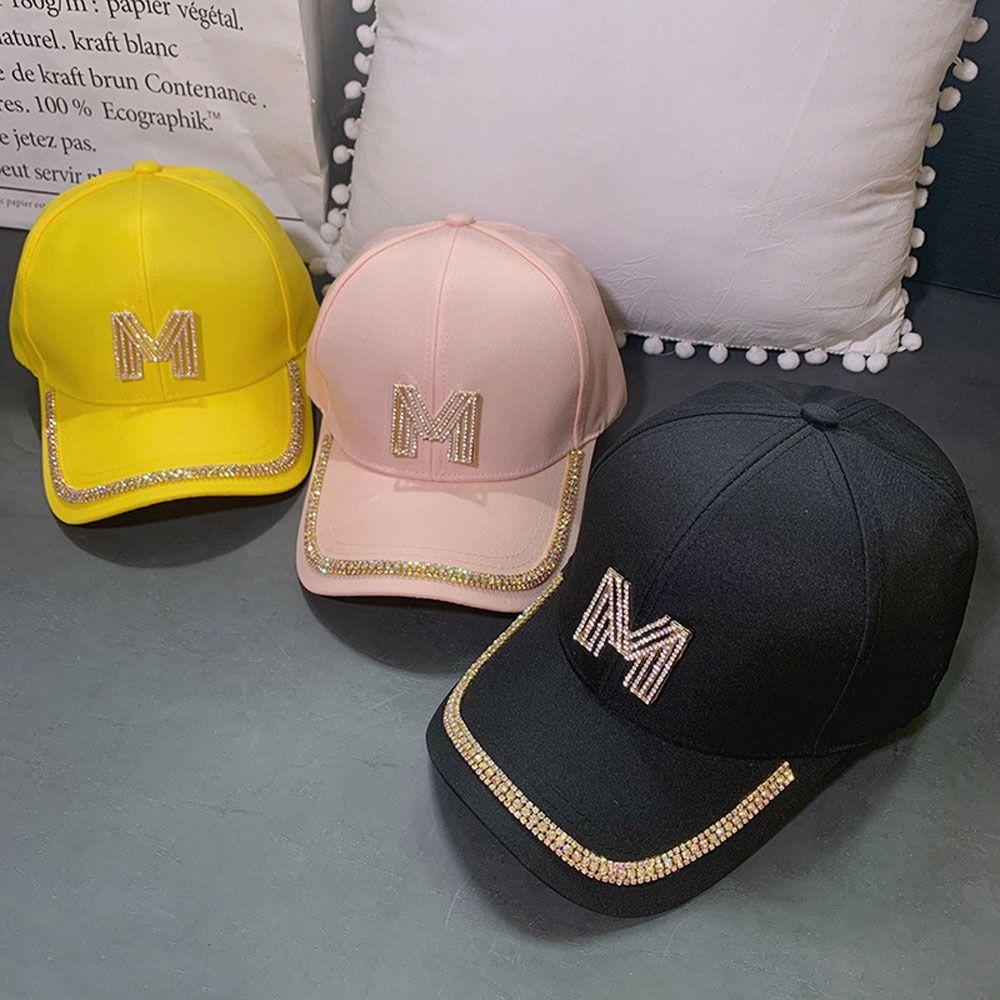 Outdoor Sports Rhinestones Baseball Caps Hip Hop Sunscreen Hats Fashion Peaked Cap  Men Women
