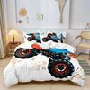 Cute Cartoon Boys Bedding Set Car Track Pattern Duvet Cover Set Children Bed Cover Comforter Cover Full King Pillow Case