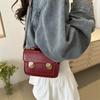 Women'S Bag Summer Fashion Handbag Texture Pu Small Square Bag Foreign Style Lock Versatile Shoulder Bag