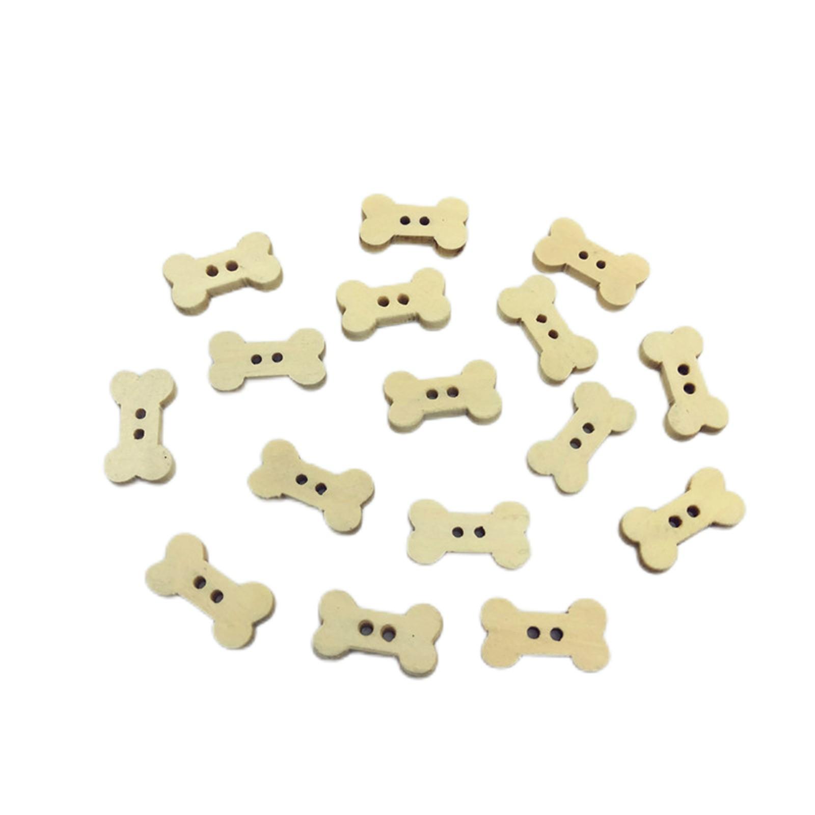 

100pcs Handmade DIY Wooden Buttons Cartoon Solid Wood Creative Buttons Wood Color Buttons хаки