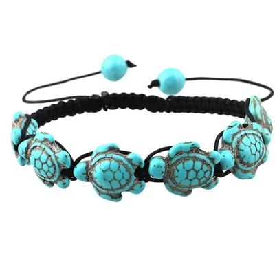 Vintage Boho Bangle Beach Jewelry Turtle Turkusowa bransoletka Bransoletka Biżuteria