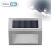 1-8PCS Solar Stainless Steel Step Light Waterproof Anti-corrosion and Environmental Protection Wall Light for Garden Fence Wall