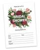 Inkdotpot 30A  Floral GreeneryA  Fill-In Style Bridal Shower Invitations Wedding Blank