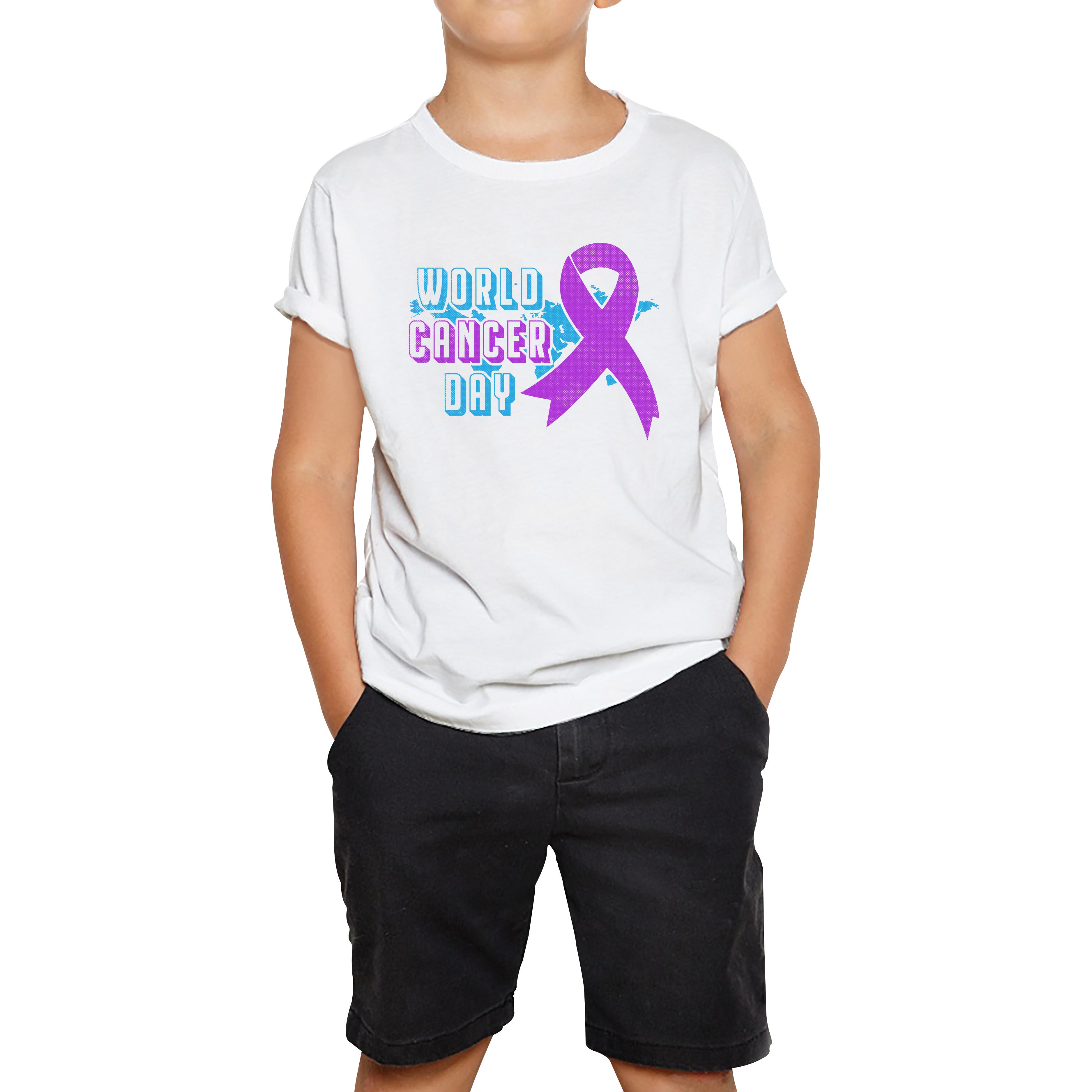 World Cancer Day 4 February Cancer Day Cancer Awareness Cancer Warrior Kids Tee 100