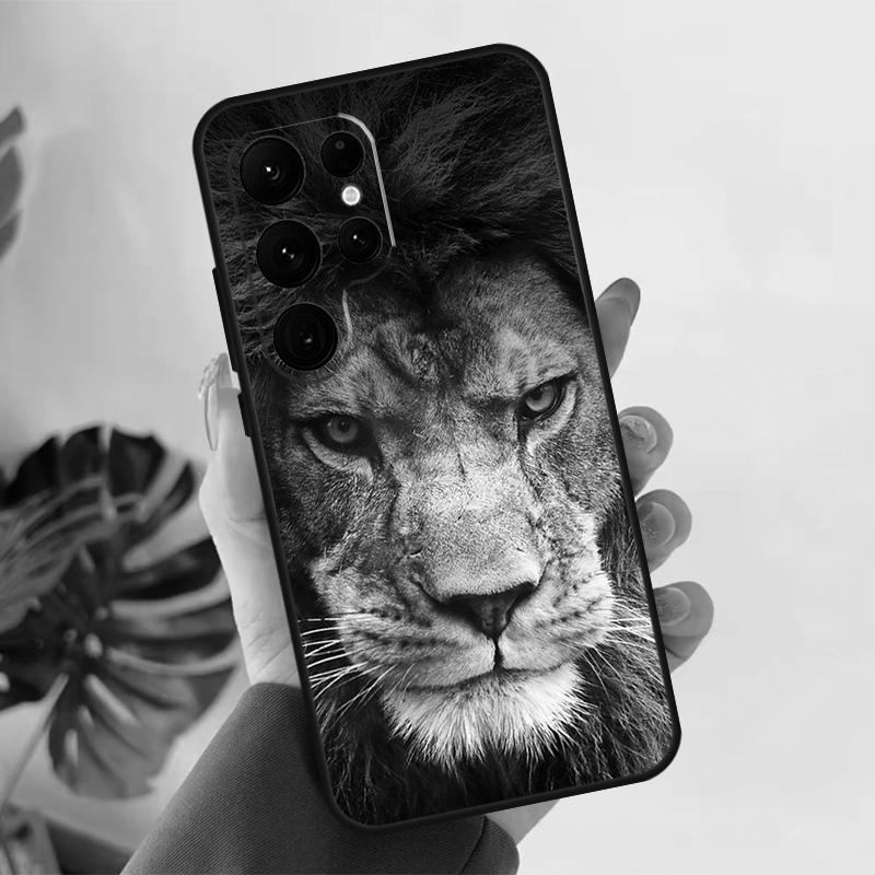 Animal Lion Tiger Soft Case For Samsung Galaxy S21 S22 S23 S24 S25 Ultra S9 S10 Plus S20 FE S24 FE Phone Cover