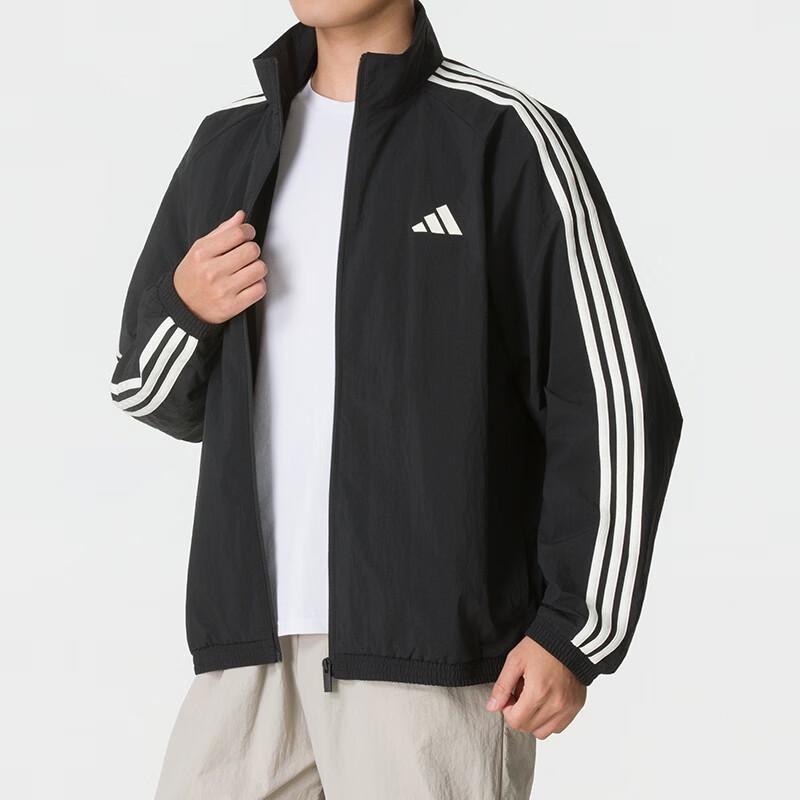 adidas Men's Breathable Athletic Stand-Collar Jacket
