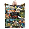 Camping Adventure Plush Blanket Children  Flannel Throw Blanket For Outdoor Soft Warm Custom Quality Bedspread Gift Idea