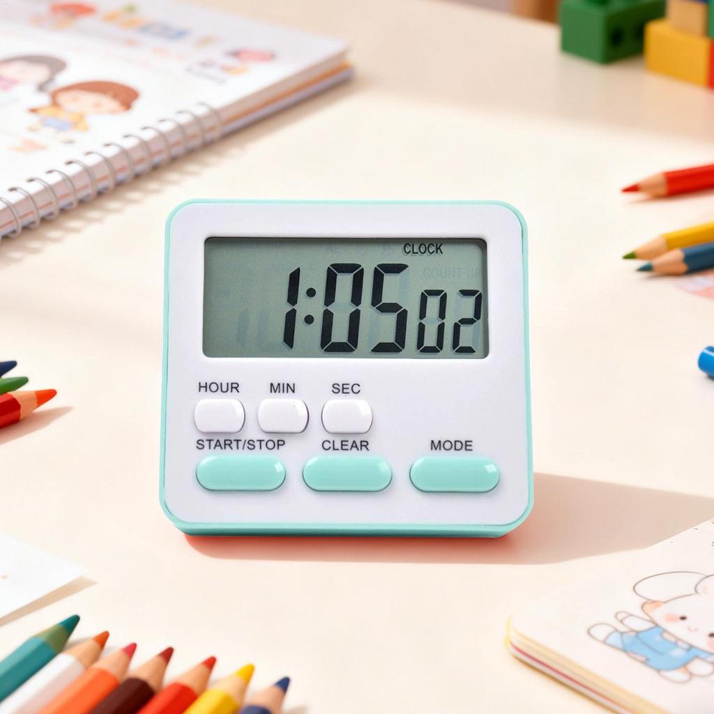 Digital Display Cooking Alarm Clock Kitchen Timer Sleep Stopwatch Clock House Countdown Kids Student Studying Time Manager3