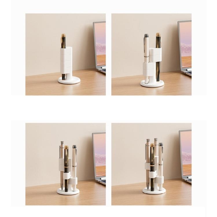 High Capacity Rotating Pen Stand 4 Compartments   ABS Construction Office Supply