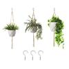 Macrame Plant Hanger Boho Hanging Planter Holder Cotton Rope Flower Pot Hanger for Home Patio Garden Decor