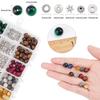 SUNNYCLUE 300 Kit 8mm Tigerauge Perlen Tigerauge Armband Chakra Armband Set Kraftperlen Heilperlen Energieperlen Reiki Armband Granitperlen Anhänger