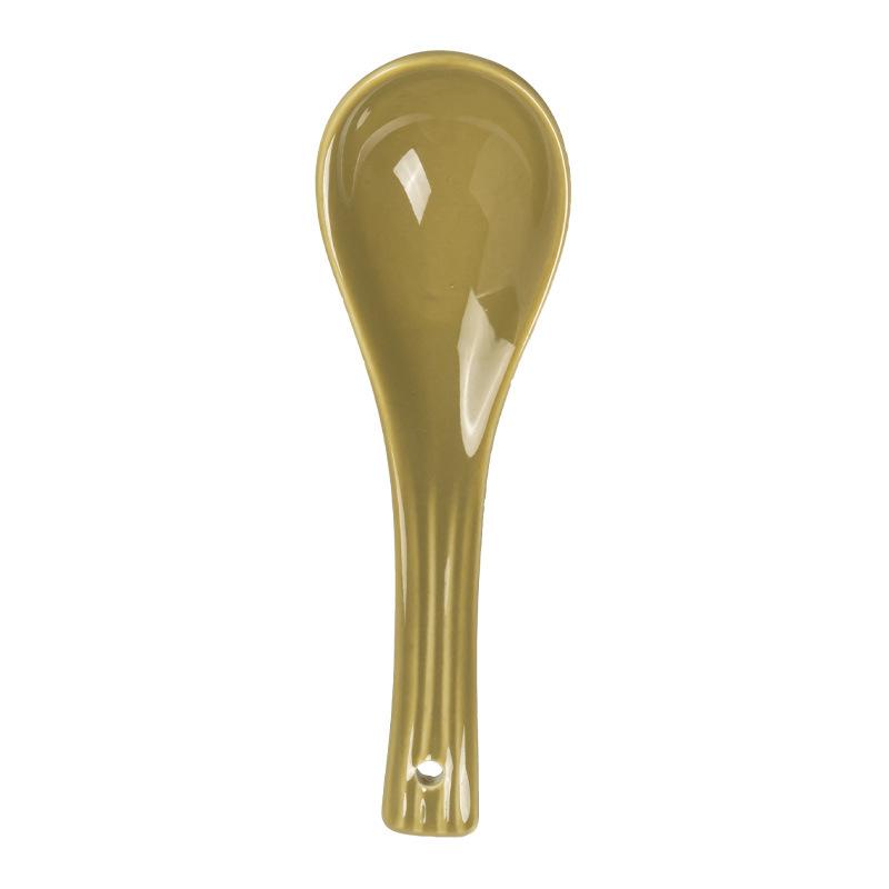 High-Value Household Spoon, Ceramic Rice Spoon, Personal Spoon, Small Dessert Spoon, Tableware Spoon, Coffee Spoon