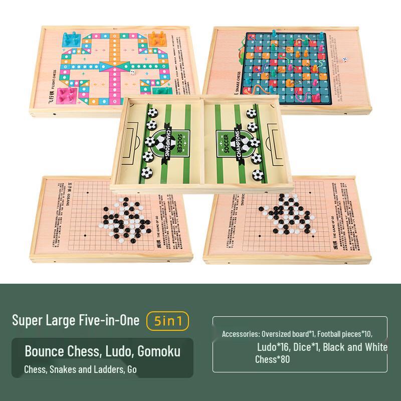 Mussels 5-in-1 Large Drawer Educational Board Game Set