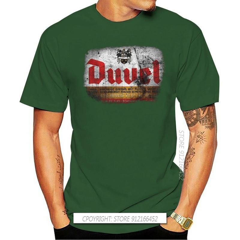 Duvel Beer Black Tshirt  Ships Fast High Quality Pure Cotton Tshirt Unisex Summer Fashion Tshirt Euro Size