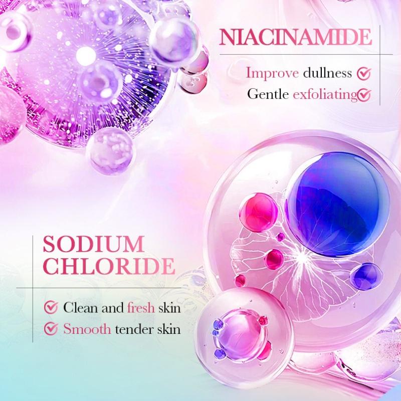 Peach Exfoliating Bath Salts 430g Macaron Cake Body Bath Salts Skin Care Products