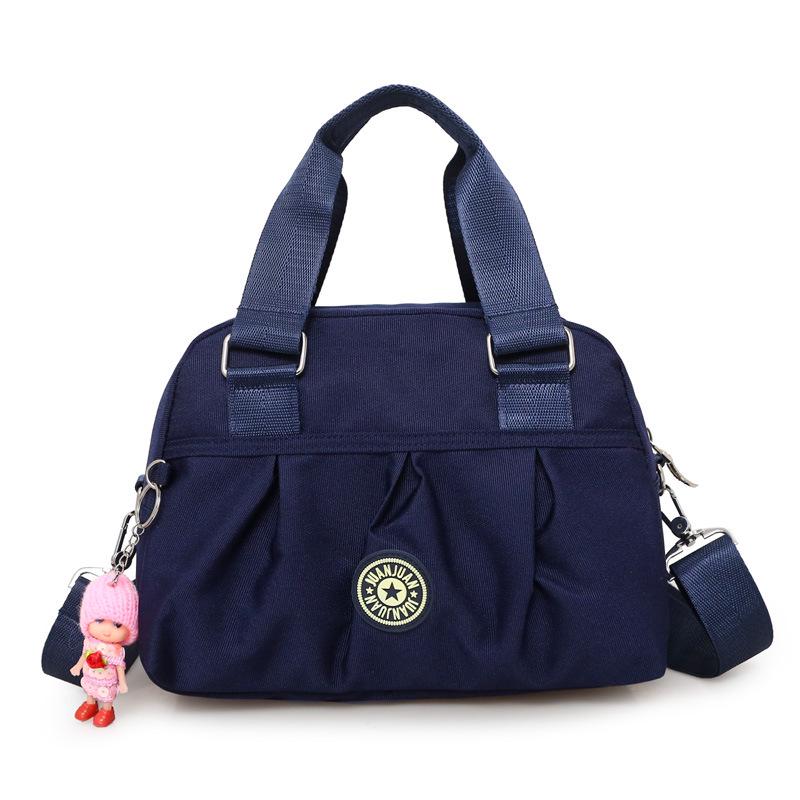 2025 Women's Washed Fabric Crossbody Bag - Casual Korean Style, Single Shoulder Nylon Tote