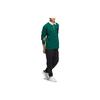 adidas Originals Casual Zip-Up Long-Sleeve Polo Shirt Men’s Dark Green