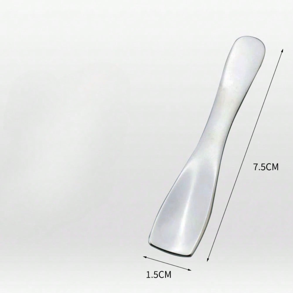1pcs Stainless Steel Eye Cream Scoop, Double Headed Design For Easy Measurement And Application, Convenient Eye Care Beauty Tool