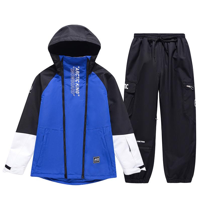 Unisex Winter Ski Suit: Windproof, Water-Repellent Jacket and Pants for Outdoor Snowboarding and Skiing.