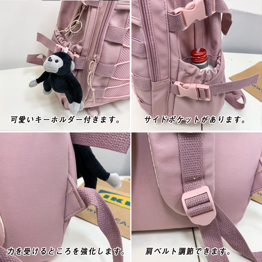 ZESU Korean Backpack for Large Town Popular for and High School Black Women, Capacity, Backpack, Women, Commuting, School, Students, Unisex, Student,