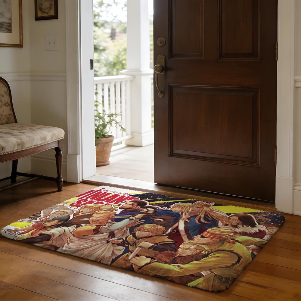 

Floor Mat Soft Flannel Rug Non-Slip Absorbent Mat for Bathroom Bedroom Home Decor Anime V-Vinland Saga 50x80cm