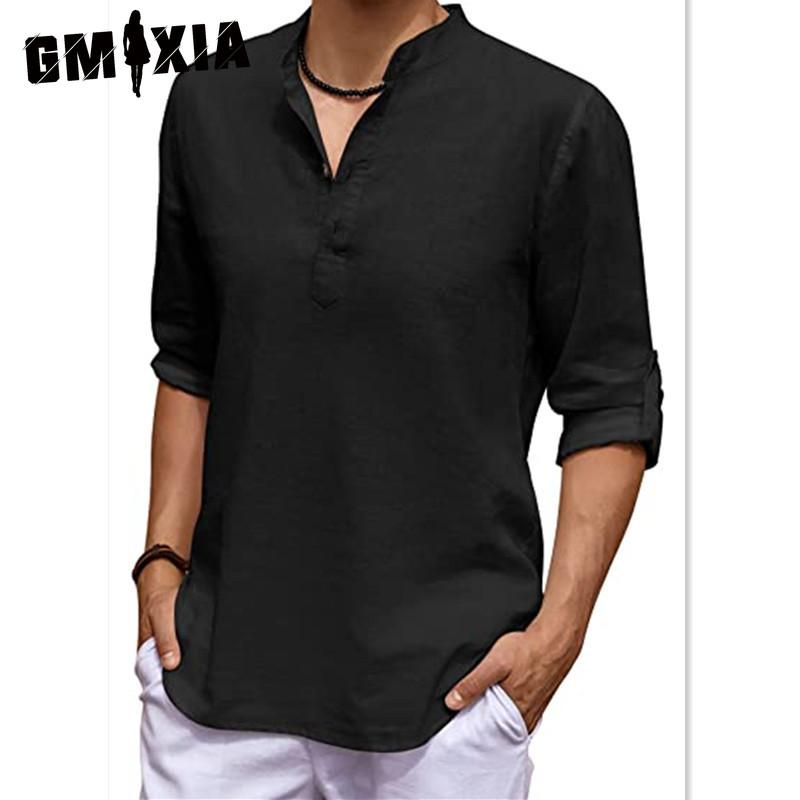 GMXIA Cotton T-shirt Men's Fashion Loose Shirt Printed Compassionate Shirt