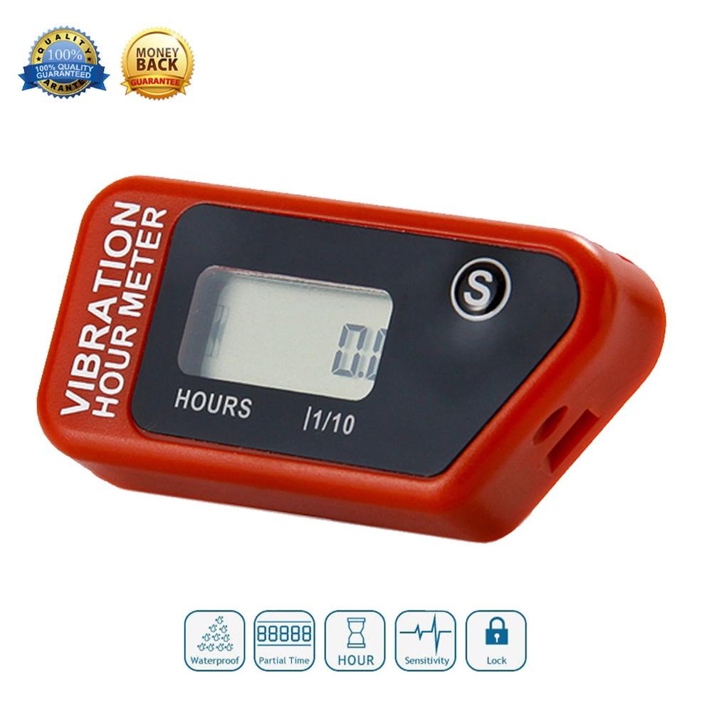 

Digital Wireless Vibration Hour Meter For Chainsaw Pit Bike Dirt Quad Bicycle Lawn Mower Snowmobile ATV Marine Motorcycle Jet красный
