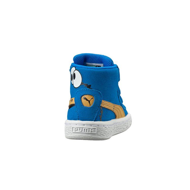Puma Suede Mid Sesame Durable Non-Slip Velcro Casual Sneakers Baby Sneakers Blue 361678-01