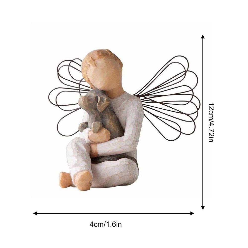 Angel Ornament Willow Angel Of Friendship And Angel Of Comfort Sculpted Hand Painted Figure Resin Decoration Car Decoration