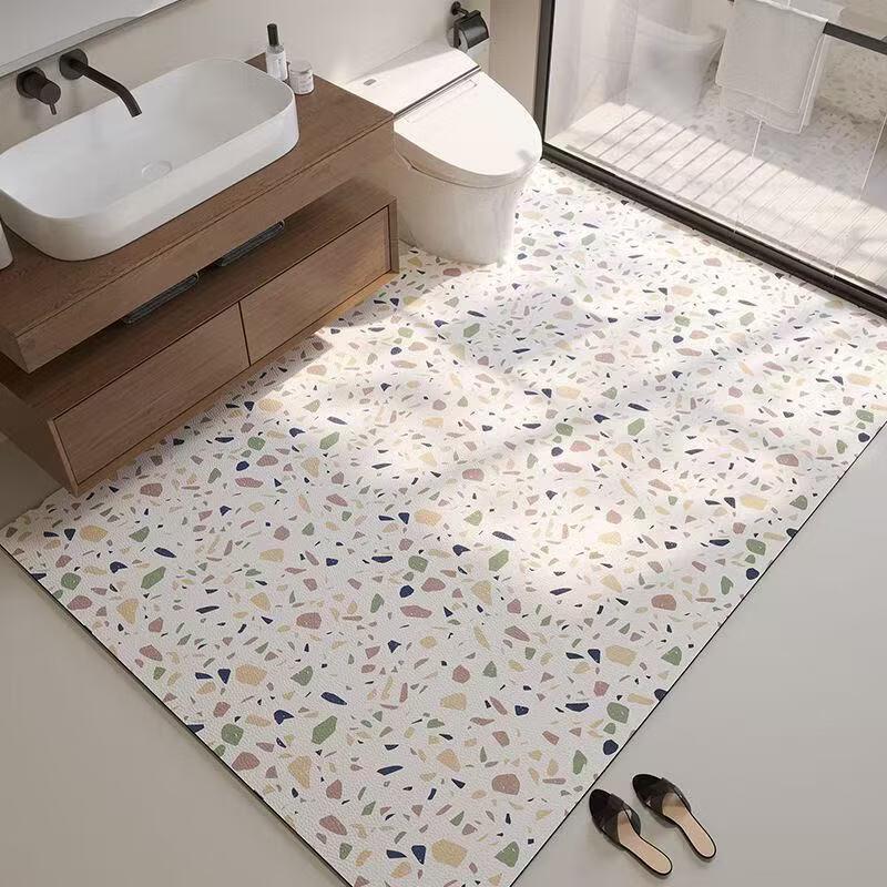 Colorful Terrazzo Pebble Shower Drainage Mat