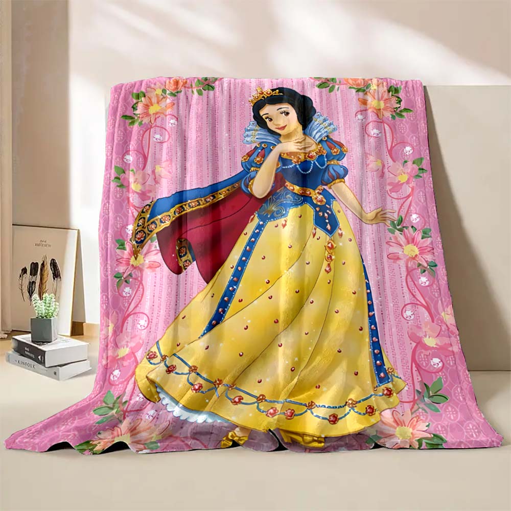 Classic Snow White and The Seven Dwarfs Printed Blanket Gift for Daughter LivingRoom Sofa Bedroom Chair Decor Blanket Multi-Size