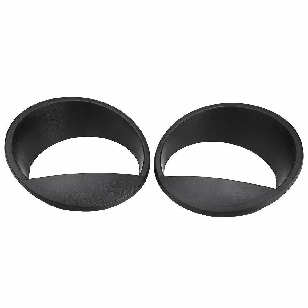 For Jeep Wrangler Accesorios Rubicon Sahara JK 2007-2018 ABS Front Light Headlight Trim Cover Angry Eyes Black