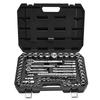 Socket Set, 86 Pieces, 9.5 & 6.4 & 12.7 Mm Drive Socket and Ratchet Set, SAE and Metric, Mechanic Tool Kit with Ratchet Wrench