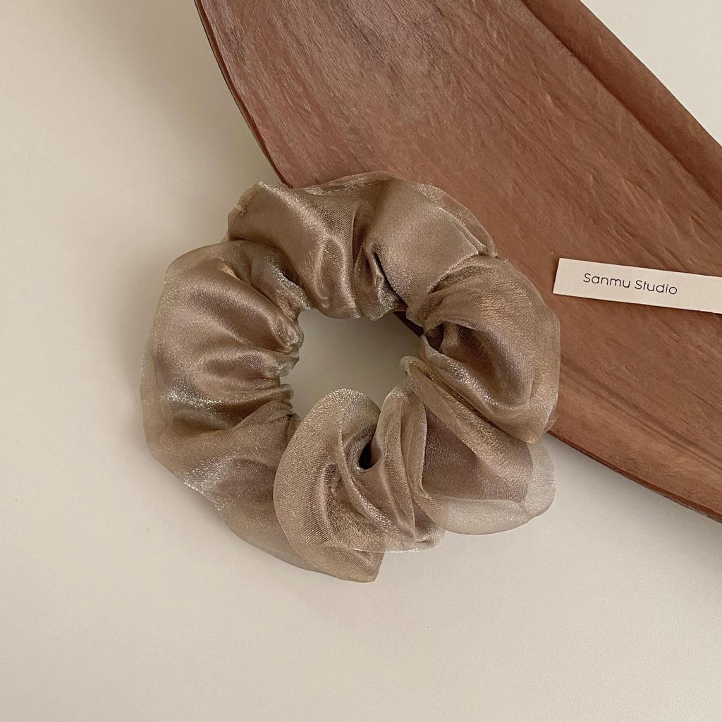 Sweet Korean Style Floral Mesh Hair Tie with Large Intestine Design - School Style Rubber Band E18